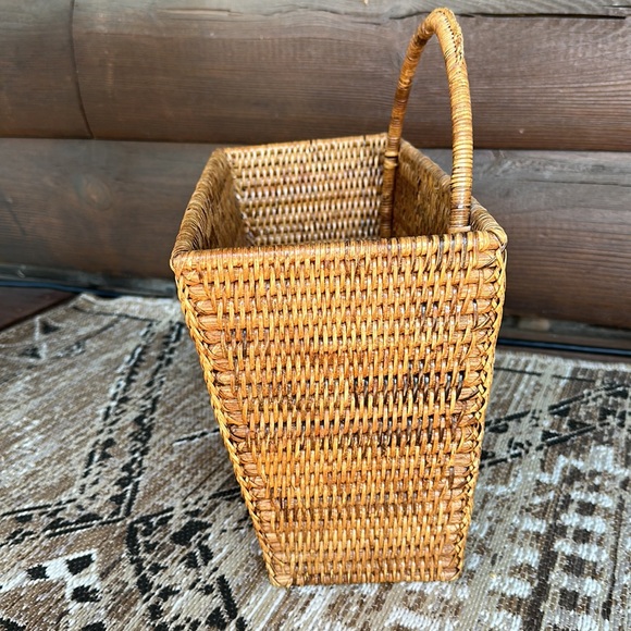Pottery Barn Accents Pottery Barn Wicker Rattan Wall Basket Poshmark